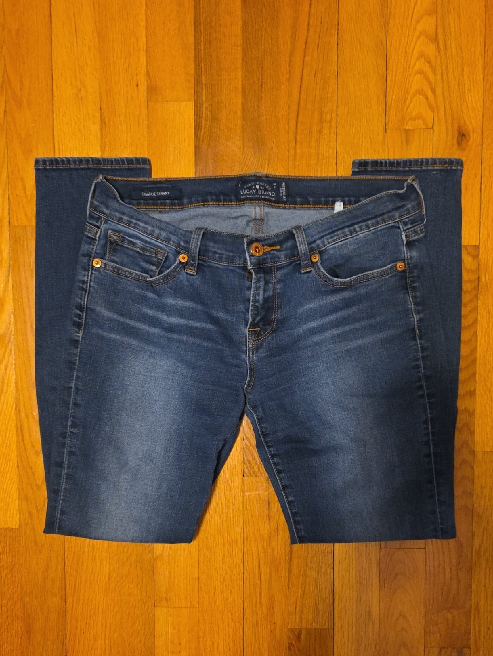 Lucky Brand Dark Wash Charlie Skinny Jeans 8/29 29" Inseam